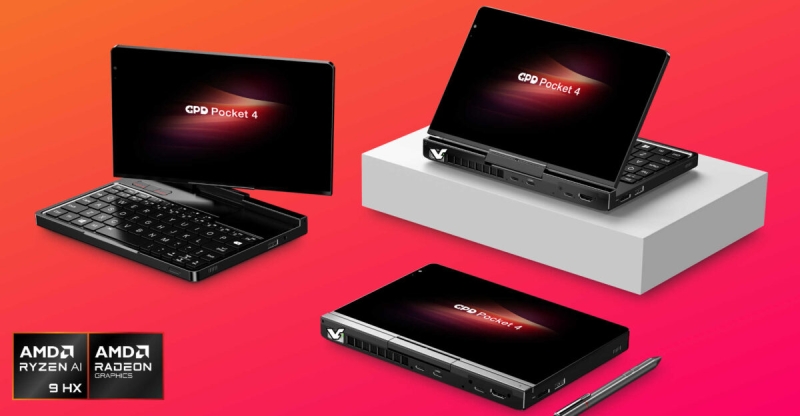 
GPD Pocket 4: перший кишеньковий ноутбук-трансформер на базі AMD Ryzen AI 300 Strix 